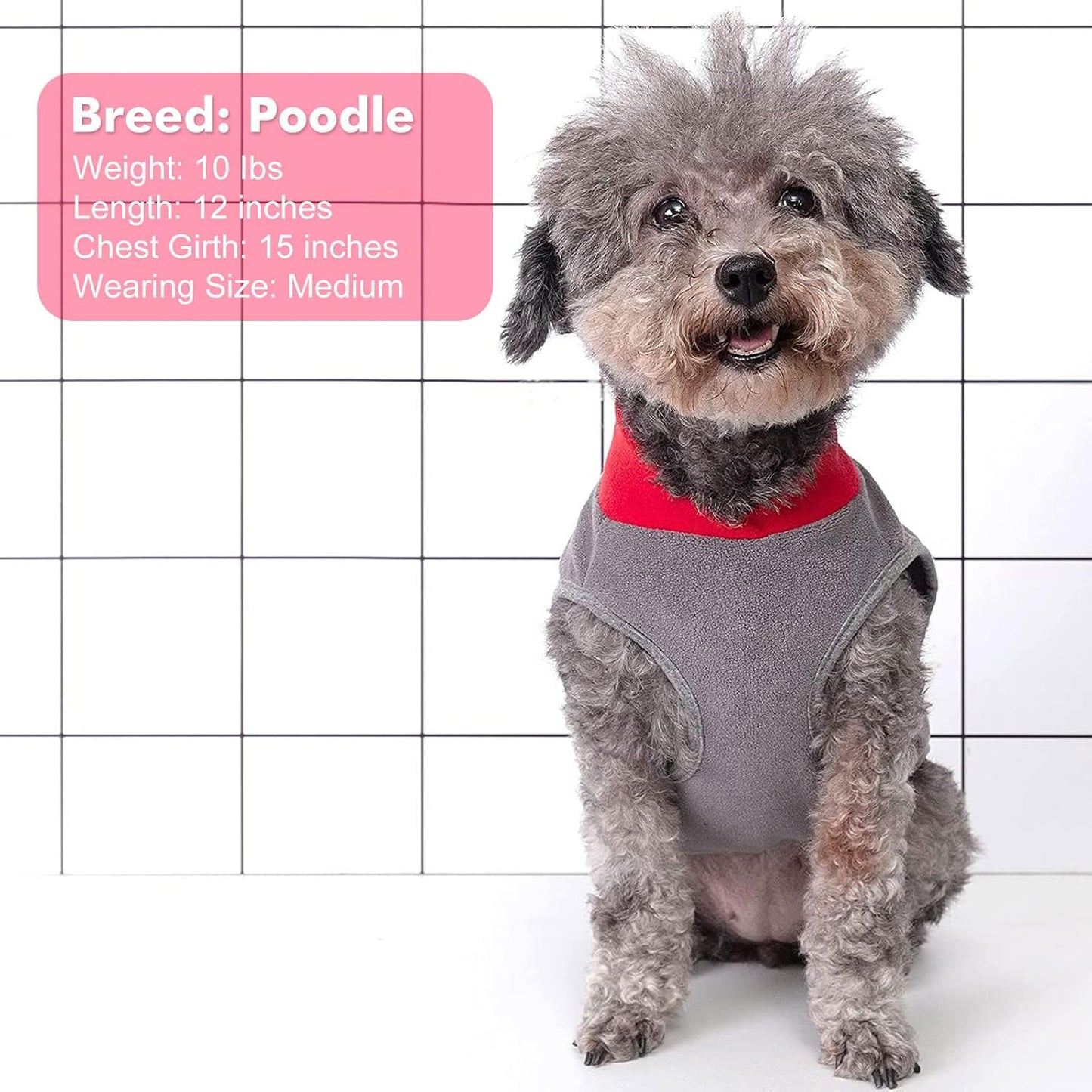 2 Pack Dog Sweatshirts Fleece Jacket with Reflective Stripe Pullover Stretchy Dog Sweater Soft Pet Clothes Lightweight Dog Sweaters for Small Dogs Turquoise & Grey